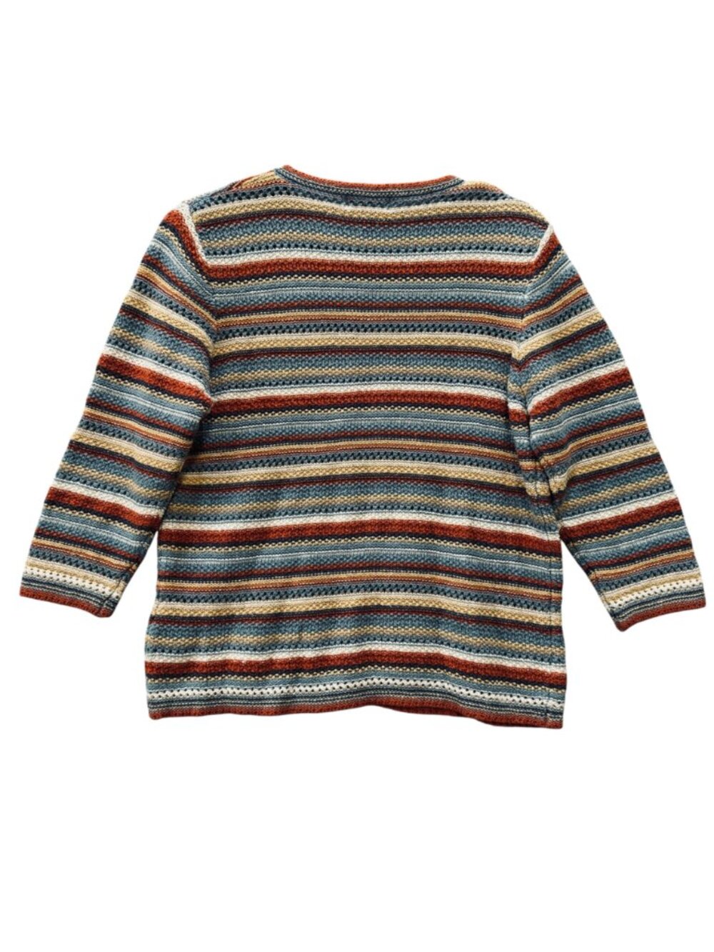 Christopher & Banks Vintage M Striped Knit Sweater Top Silk Blend Cozy Nautical - Picture 3 of 8